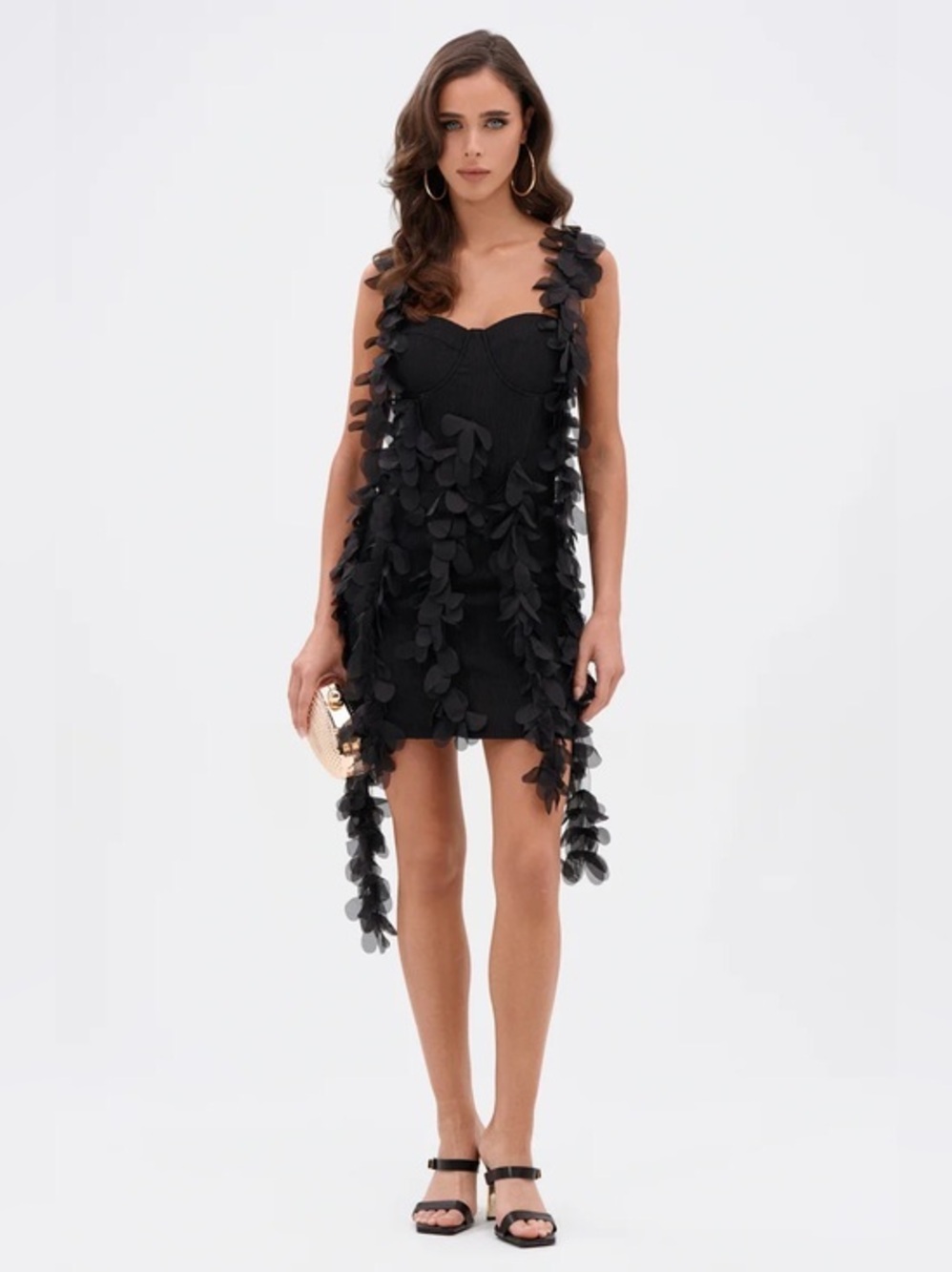 Akira Cover Girl Mini Dress w Floral Appliqués XL